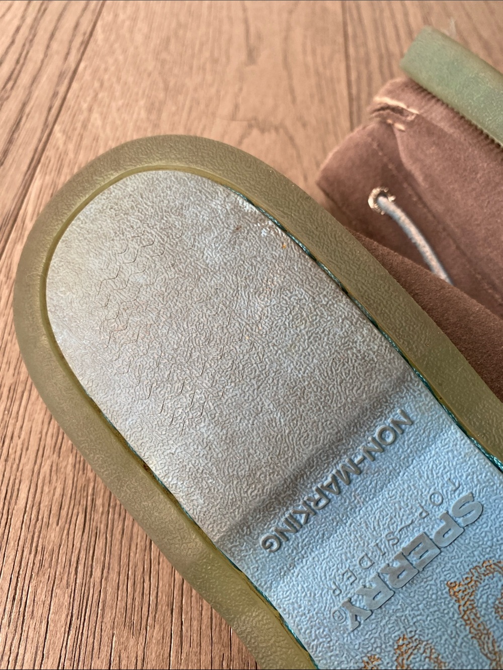 Sperry Gray Suede Boat Shoes with Light Blue Laces Men’s Size 11M - Picture 10 of 10